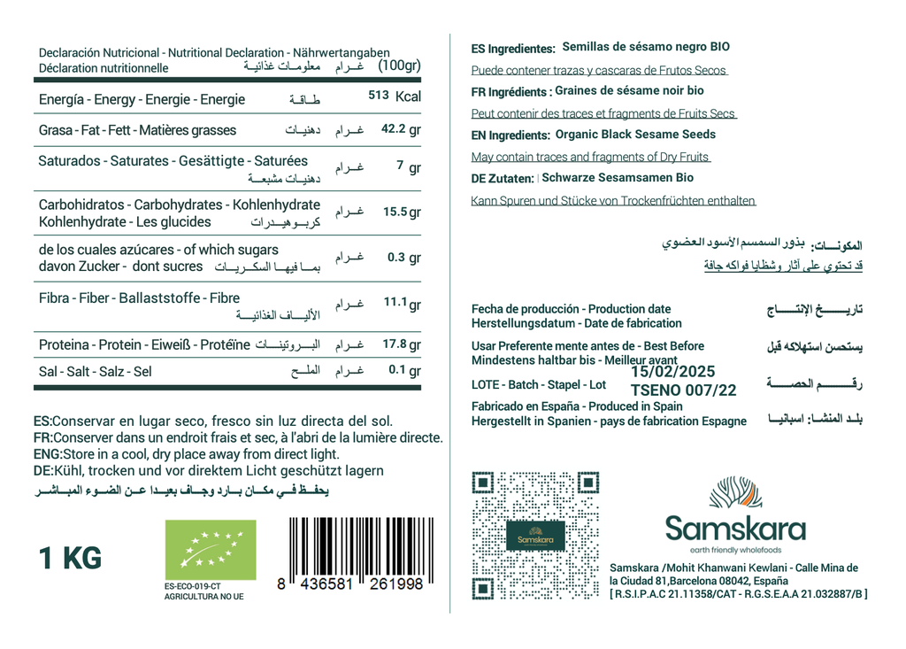 Pearl Black Sesame Seeds | Organic BIO