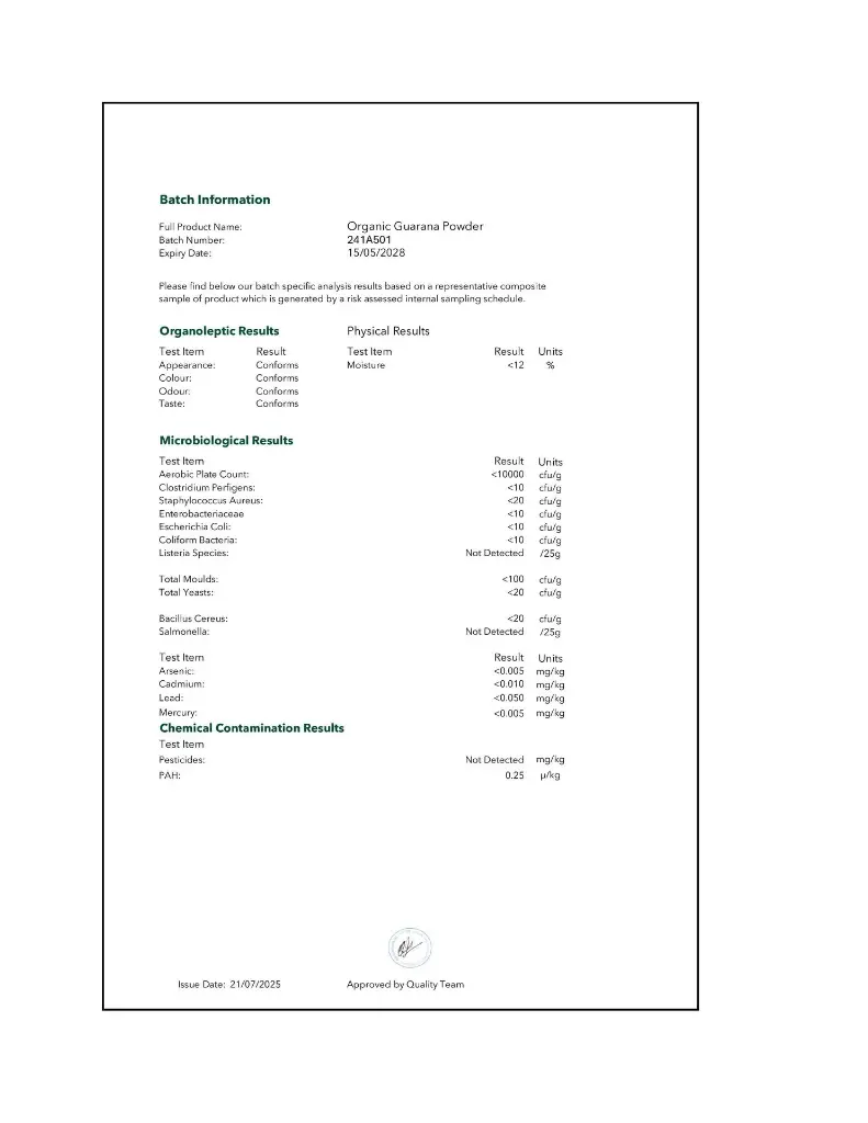 GUARANA POWDER | Organic BIO | Antioxidant + Stamina & Endurance, Mental Performance + Metabolism Boost - Coffee Replacement!