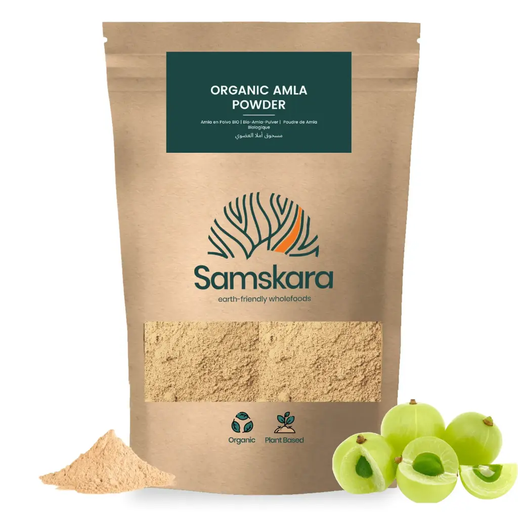 AMLA POWDER | Organic BIO | + Enrich Hair, Skin, Vitamin C levels, Antioxidants, Beta Carotene, Collagen formation & Iron!