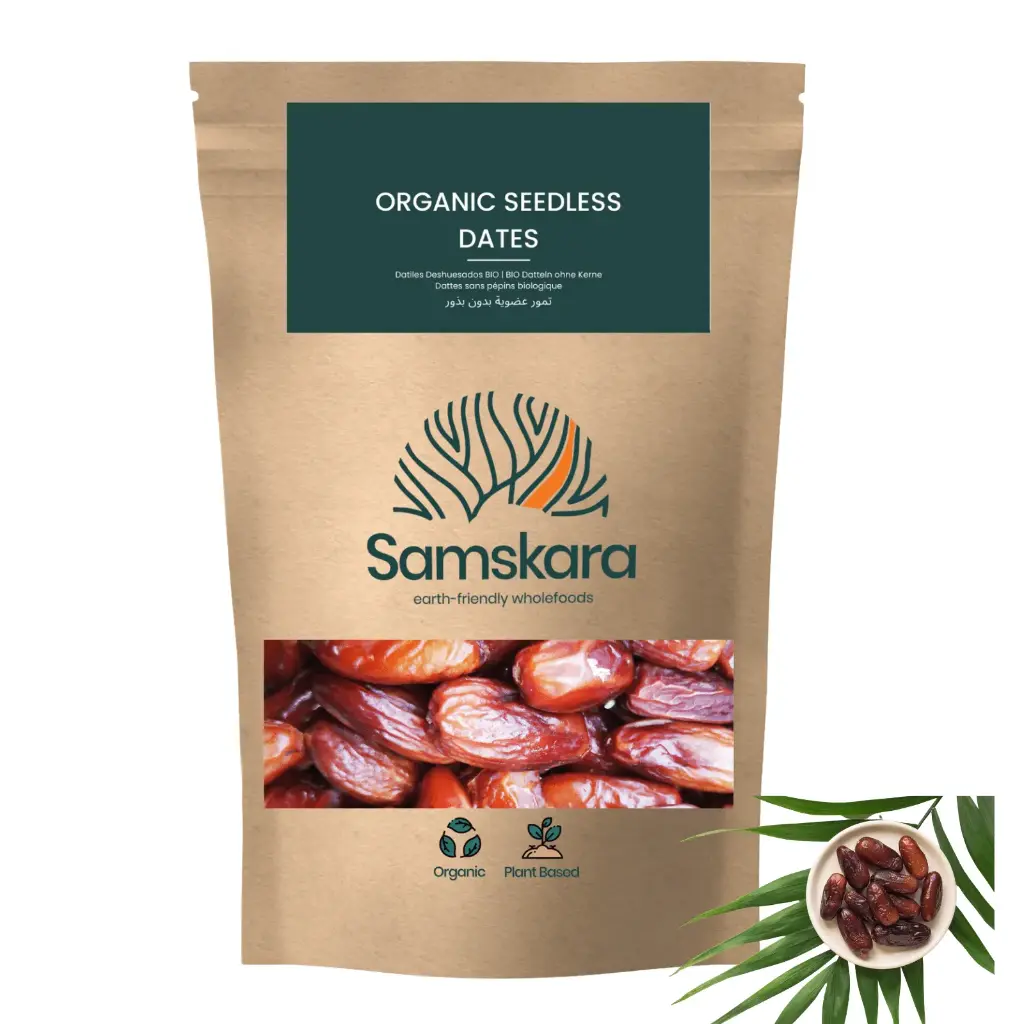 SEEDLESS DATES| Deglet Nour | Organic BIO | Raw & Natural + Potassium, Magnesium & Fiber