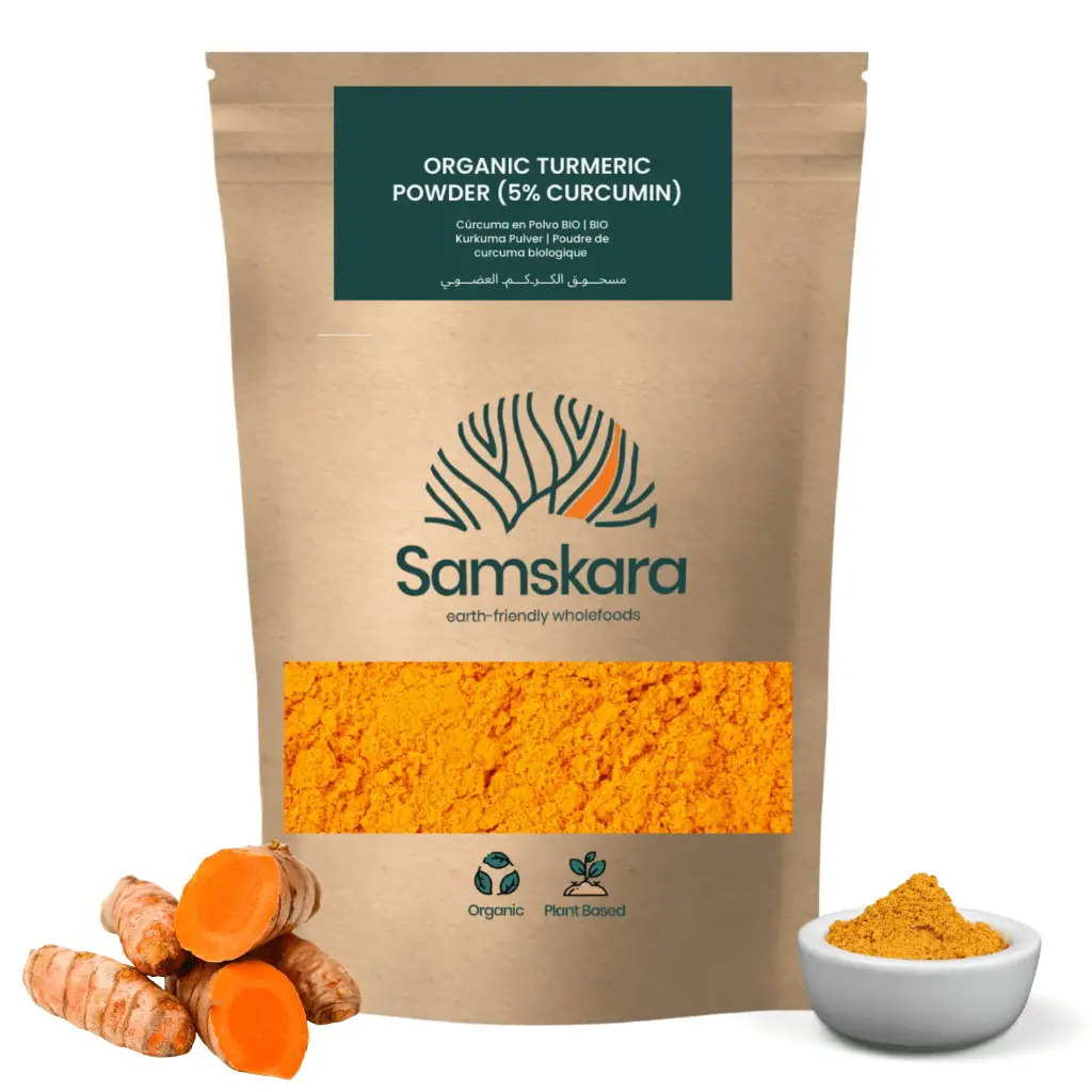 TURMERIC POWDER | Organic BIO | Ceremonial Curcumin Grade + Copper, Iron, Anti-inflammatory + Enriched Bone, Teeth, Hair & Nail