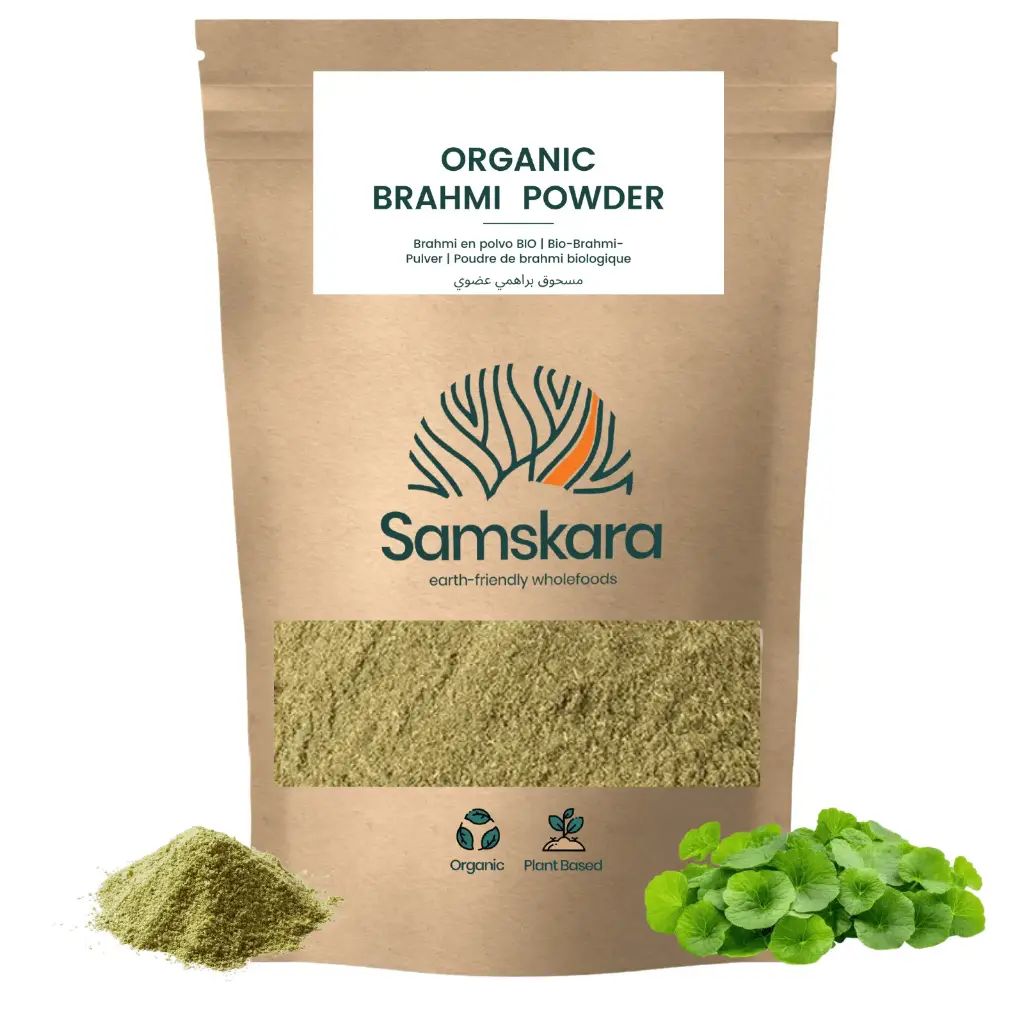 BRAHMI POWDER | Organic BIO | + Cognitive Plasticity, Memory, Concentration, Tranquillising, Emotional Equilibrium, Digestive & Sleep aid