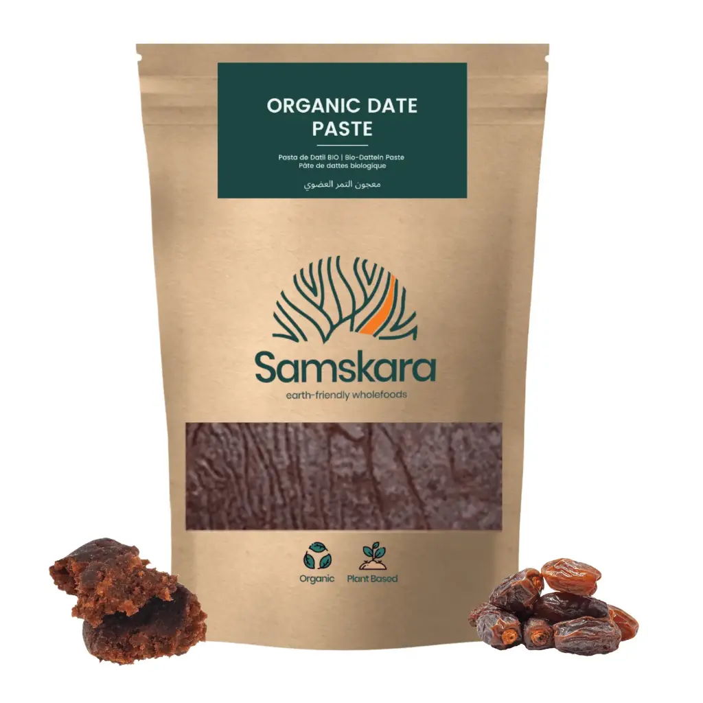 DATE PASTE | Organic BIO | Natural Sweetener + Magnesium + Potassium & Iron & Energy Boost - for Healthy baking