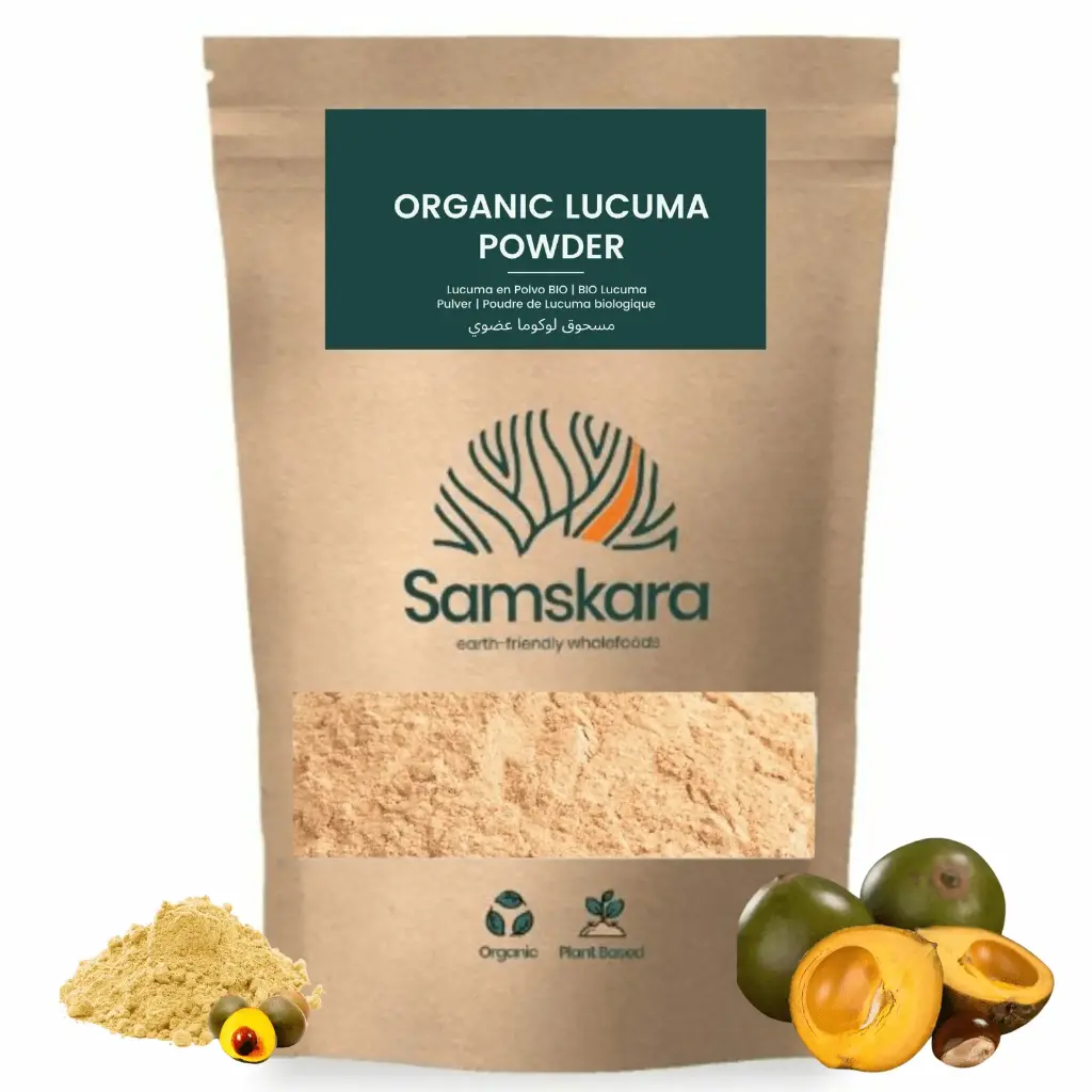 LUCUMA POWDER | Organic BIO | Peruvian Superfruit with Iron, Zinc, Calcium, Potassium, Naturally Sweet Maple-Caramel Flavour & Low GI