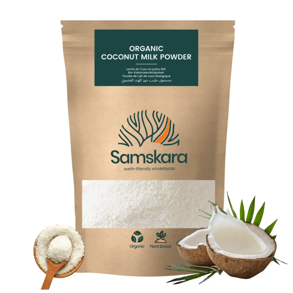 LECHE DE COCO EN POLVO | Orgánica BIO | Uso versátil, sabor dulce a coco + magnesio, hierro, manganeso y magnesio
