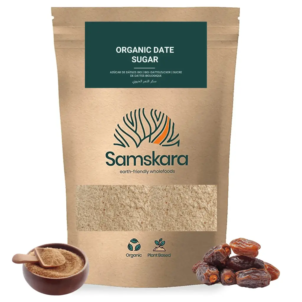 DATE SUGAR | Organic BIO | Natural sweetener + Copper, Manganese, Iron - Low Glycemic Index