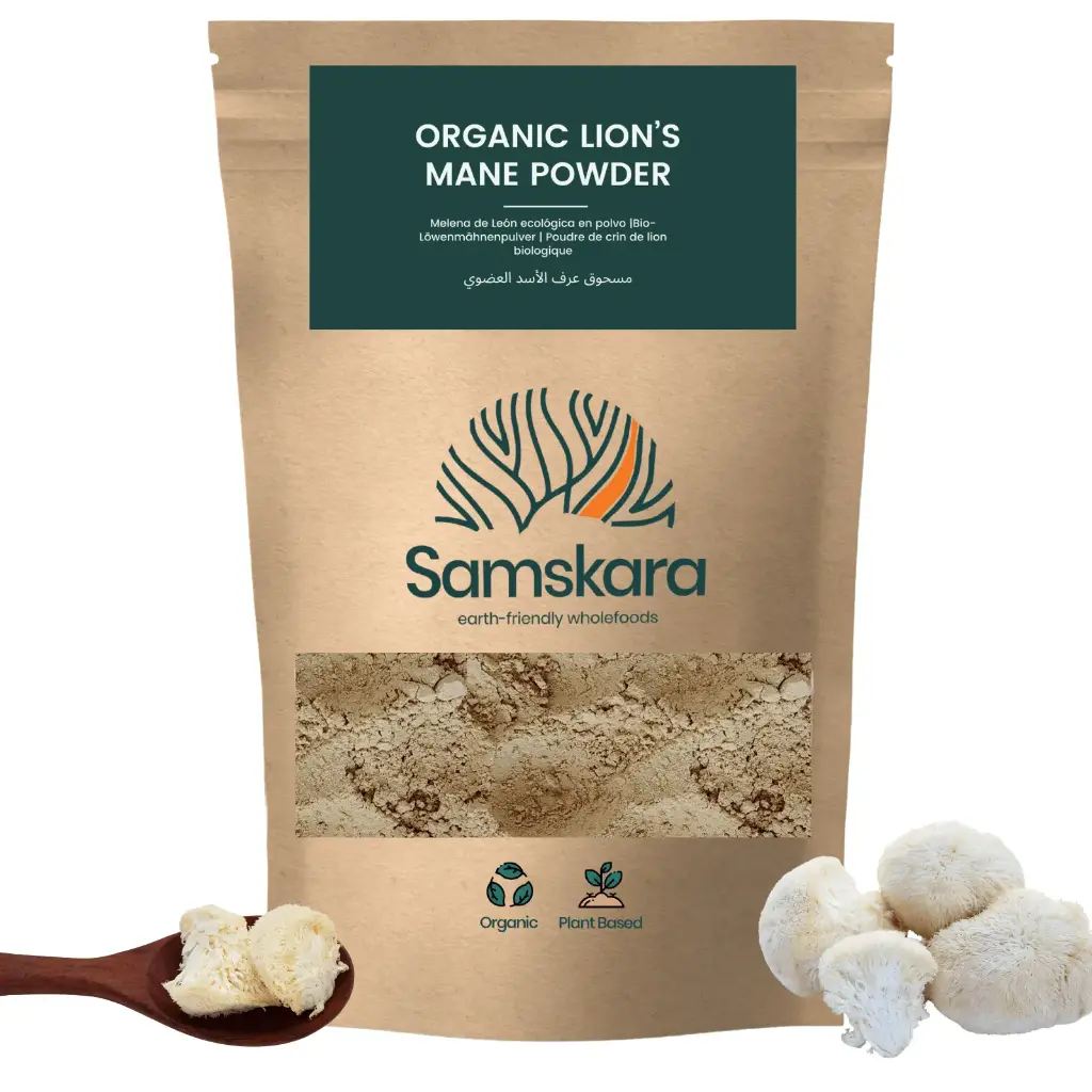 LION'S MANE  POWDER | Organic BIO | 100% Hericium Erinaceus + Creamy Mild Flavour & Premium Fine-Ground Functional Mushroom