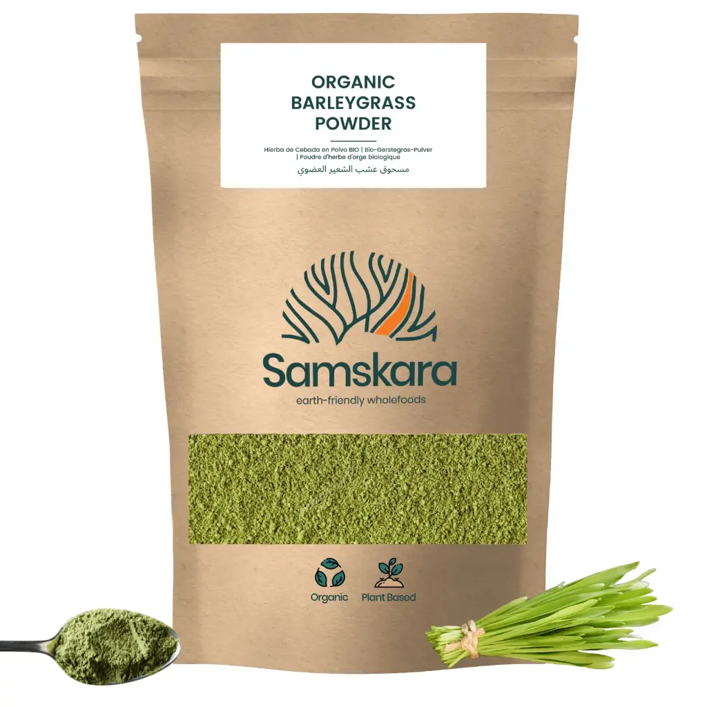BARLEYGRASS POWDER | Organic BIO | + Natural Superfood + High in Fiber and Plant Nutrients + Non-GMO, No Additives