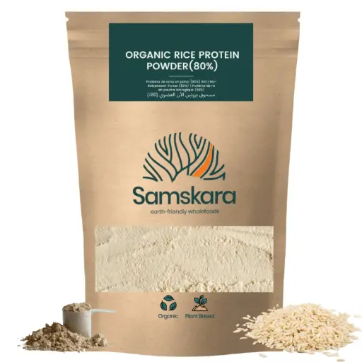 RICE PROTEIN POWDER (80%) FERMENTED | Organic BIO | + Neutral Flavour + Maintain/Gain muscle, Loose fat + Energy + Smooth Digestion