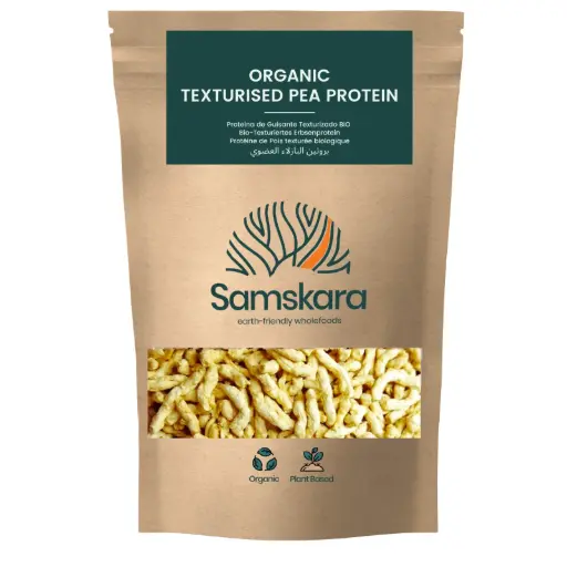 TEXTURISED PEA PROTEIN 55% | Organic BIO | EU Origin Clean Processing, Juicy Meat replacement | Nutty & Fibrous