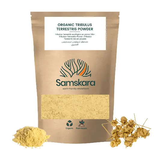 TRIBULUS TERRESTRIS POWDER | Organic BIO | Natural Testosterone, Calcium + Alertness, Concentration & Vitality