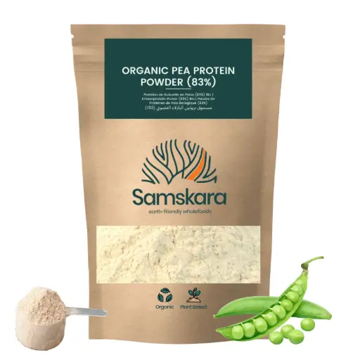 FERMENTED PEA PROTEIN POWDER (83%) | Organic BIO | Weight Loss, Muscle Gain + Energy Booster, Focus, Concentration & Digestion friendly