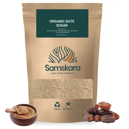DATE SUGAR | Organic BIO | Natural sweetener + Copper, Manganese, Iron - Low Glycemic Index