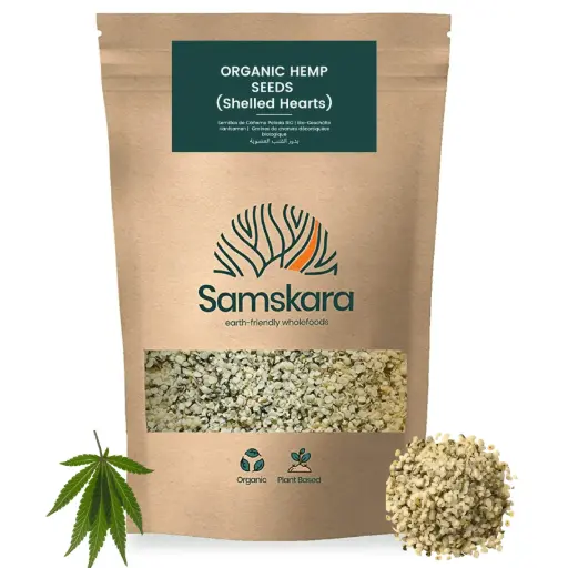 HEMP SEEDS (SHELLED) | Organic BIO | from EU + Omegas 3 & 6, Vitamin E, Amino Acids, Fiber - Raw & THC Free 