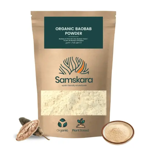 BAOBAB POWDER | Organic BIO | Iron & Calcium | African Superfruit, Naturally High in Fibre, Tangy & Citrusy Flavour! 