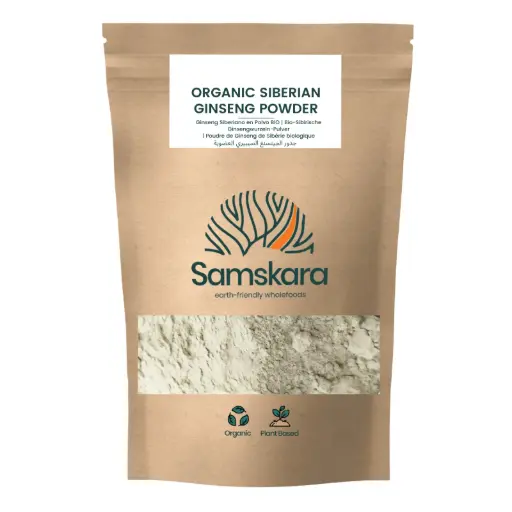 Siberian Ginseng Powder | Organic BIO | 100% natural roots | Sustained Energy release & Adaptogen