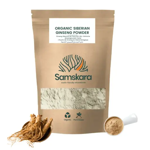 Siberian Ginseng Powder | Organic BIO | 100% natural roots | Sustained Energy release & Adaptogen