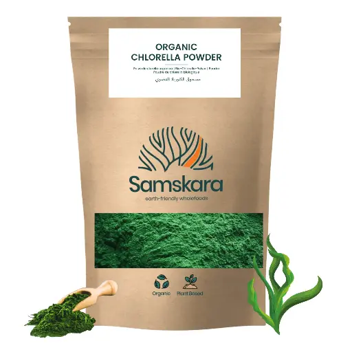 [SAM-CHLORELLA-POWDER-ORGANIC] CHLORELLA POWDER | Organic BIO | + Nutrient-Rich Superfood + High in Natural Chlorophyll and Vegan Protein + Non-GMO, Gluten-Free 