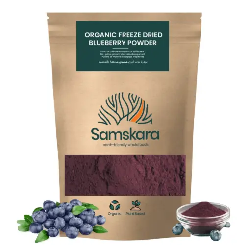 NORDIC BLUEBERRY POWDER | Organic BIO | 100% Freeze‑Dried Blueberries + Antioxidant‑Rich + use for Smoothies & Baking (150g)